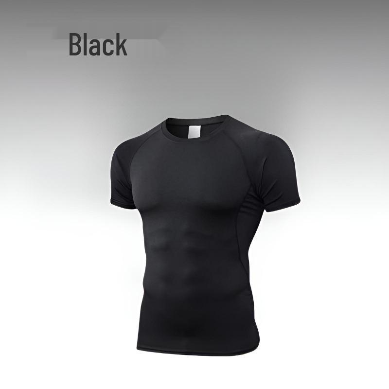 

Мужская быстросохнущая дышащая футболка с коротким рукавом для спортзала XXXL