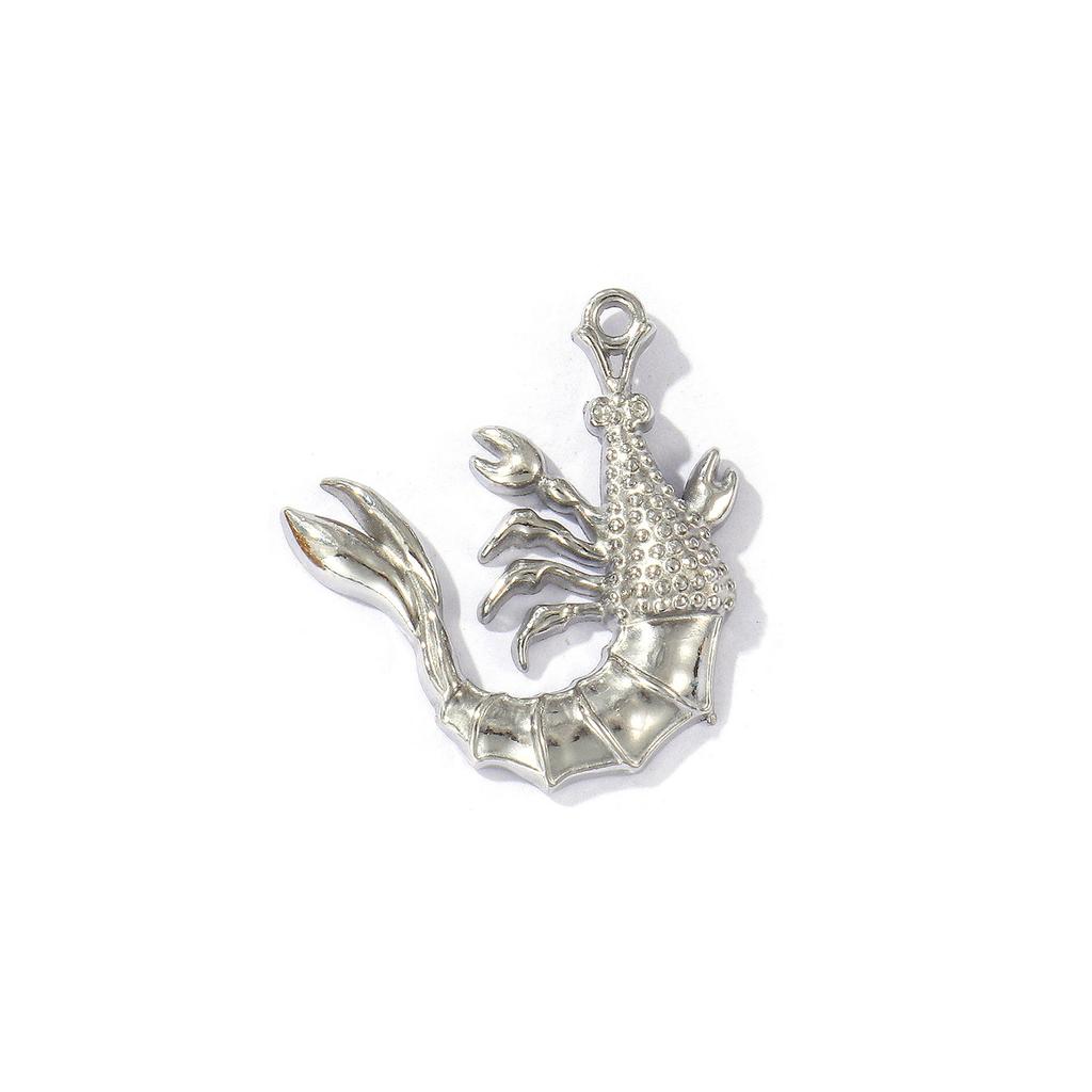 2 PCs 304 Stainless Steel Ocean Jewelry Charms Multicolor Lobster Pendants For DIY Necklace Bracelet Keychains Jewelry Making