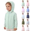 Kids Sun Protection Jacket Lightweight Summer Outerwear Full Zip Hooded Breathable UV Shield Long Sleeve Cover Up for Outdoor Activities