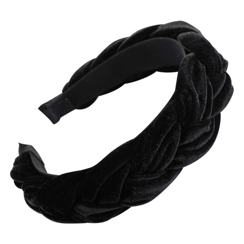 

Модная бархатная повязка на голову для женщин, обруч для волос, милая повязка на голову для девочек чёрный