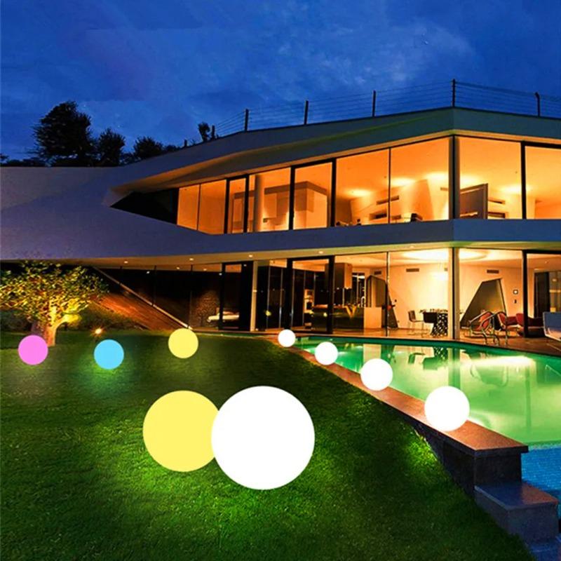 Waterproof LED Garden Ball Light Rechargeable Outdoor Glowing Landscape Lighting Lawn Lamp for Patio Party Wedding Bar Decor