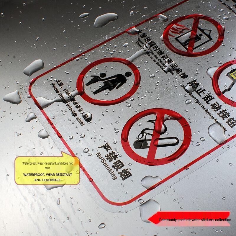Waterproof Transparent Elevator Safety Notice Sticker