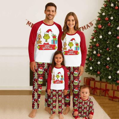Family Matching Sets Pajamas, Loungewear Outfits,Family Matching Long Sleeve Tops+Pants Set