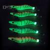 5Pcs 10CM/12G Luminous Shrimp Bait with Squid Jig Hook Realistic Bionic Artificial Lure Saltwater Freshwater Bass Walleye Trout Fishing Accessories