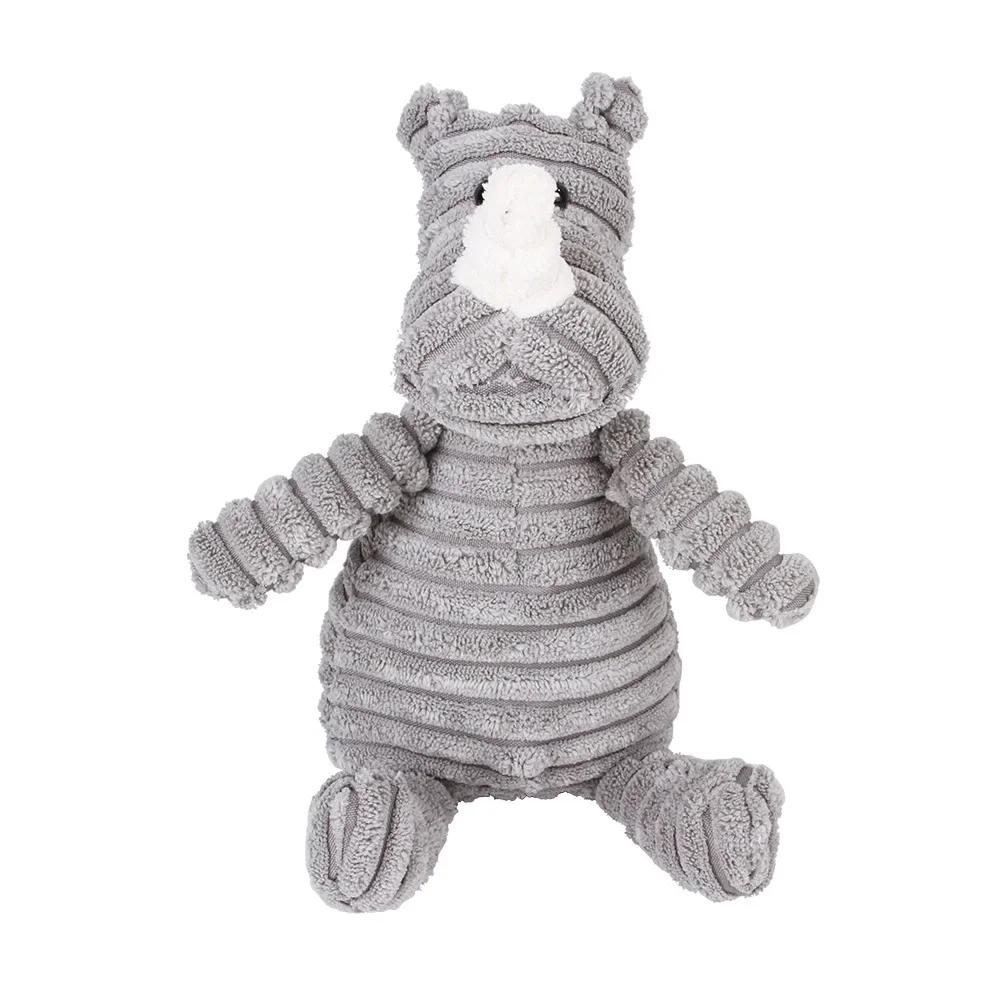 Durable Dog Chew Toys for Aggressive Chewers Large Dogs Interactive Squeaky Plush Monkey Pig Puppy Teething Molar Cleaning