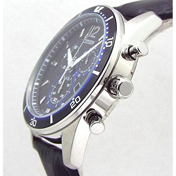 Citizen Eco-Drive Chronograph VO10-6741F/BLACK + Extra Leather Strap, Blue