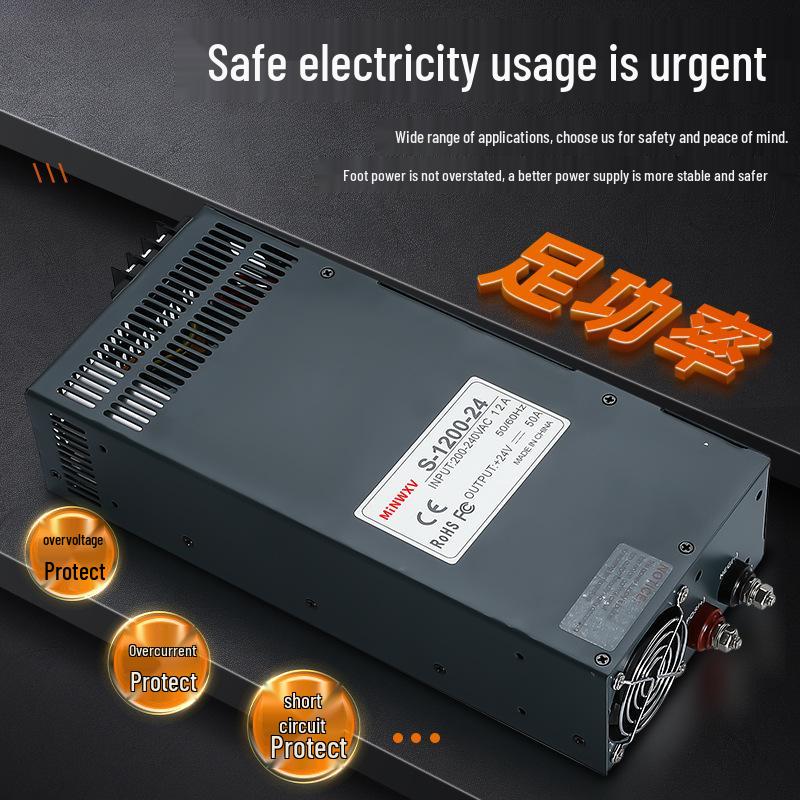 Adjustable 1000W/1200W High-Power AC 220V to 24V DC Switching Power Supply