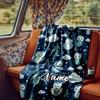 Owl Forest Night Sky Design With Clouds And Stars Blanketcustomize Your Name Lightweight Comfortable And Stylish Blanket For Travel Bed Home Chair
