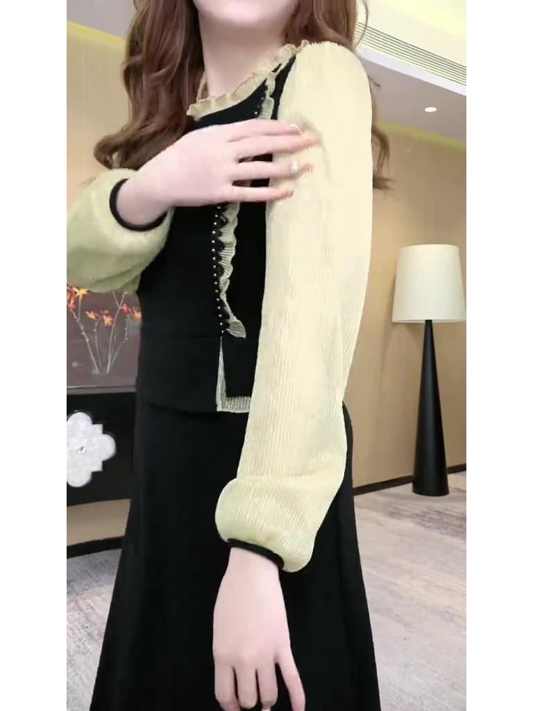 Spring Light Luxury Slimming Plus Size Casual Commute Dress for Women