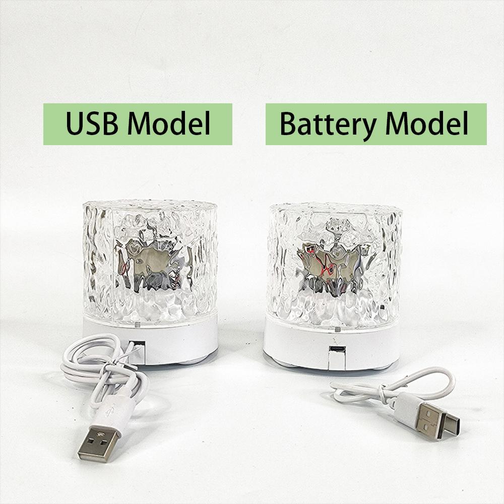 LED wiederaufladbare USB-Umgebungstischlampen RGB Water Wave Desktop dekorative Lampe