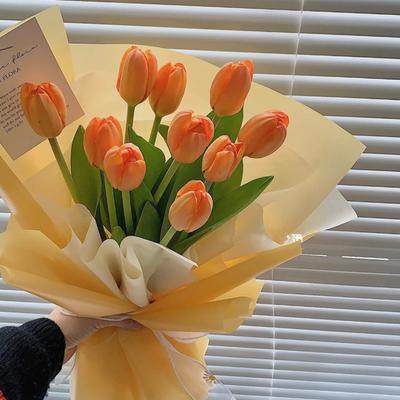 Korean HanSu Solid Color Matte Wrapping Paper – Semi-Transparent Waterproof Floral Gift Wrap for Flower Bouquets, DIY Flower Shop Packaging Supplies