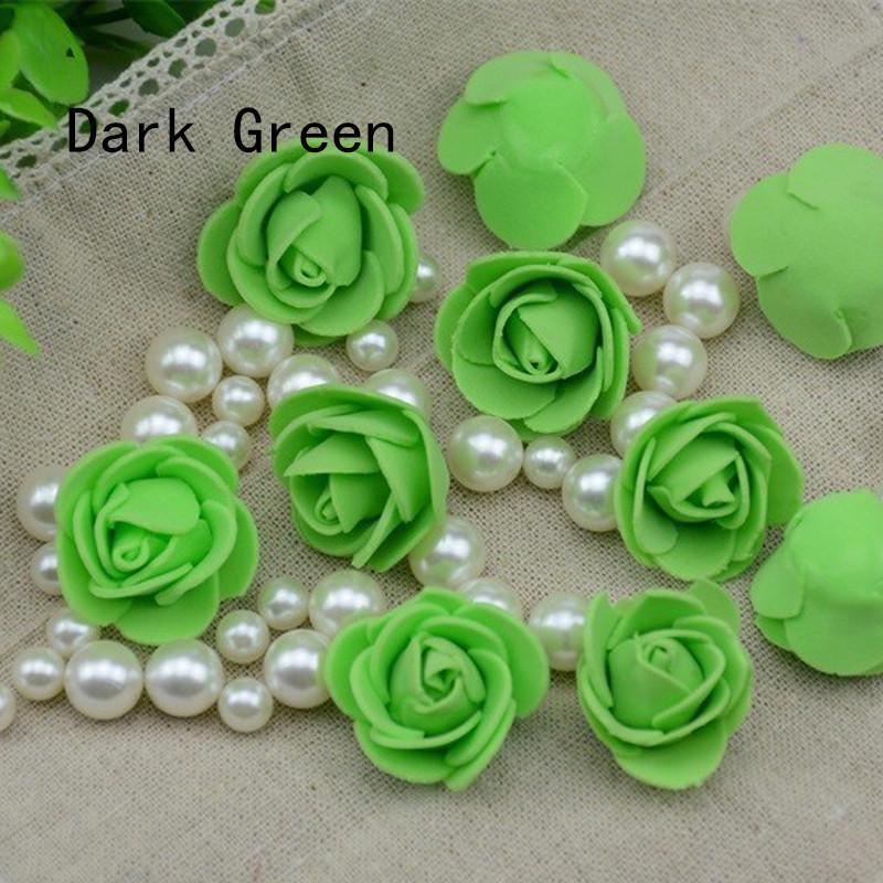 Mini Foam Rose Flower Head Simulation Handmade DIY Wedding Bride Bouquet Decor 24 Colors