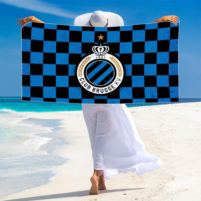 Club Brugge Print Beach Towel, Large Soft Quick Dry Towel for Beach Camping Swimming