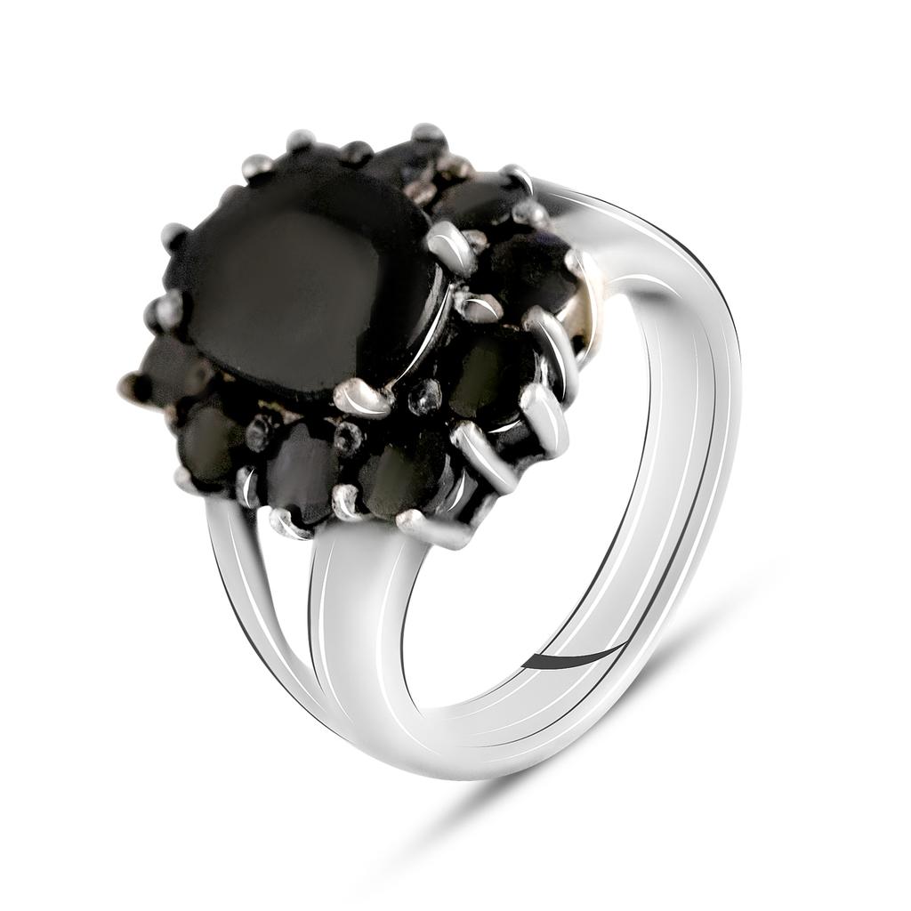 Серебряное кольцо с натуральным сапфиром (2099727)