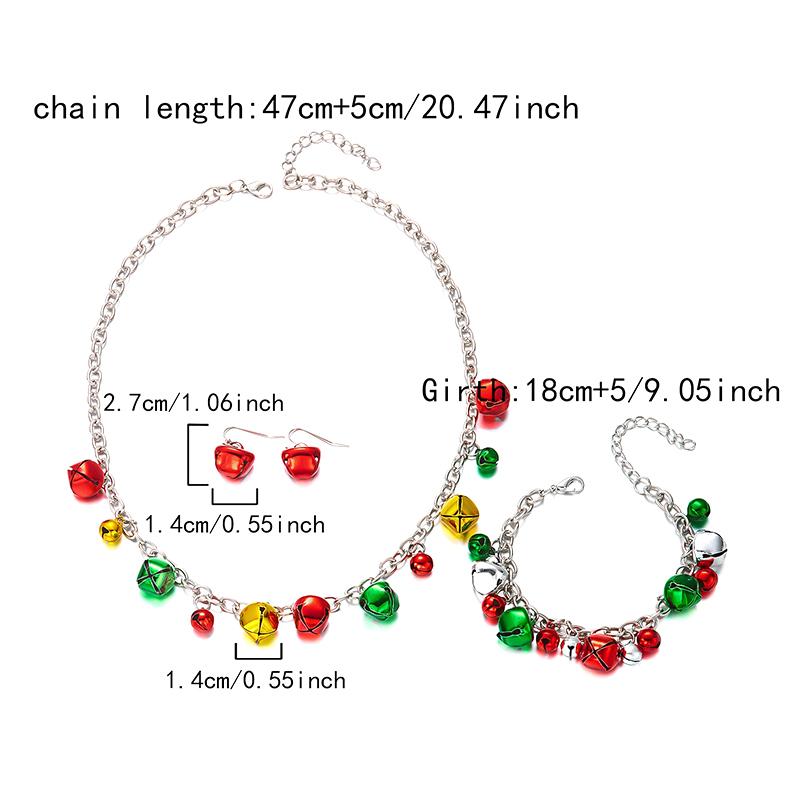 Christmas Bell Choker Necklace For Women Trendy Jingle Bell Xmas Pendant Clavicle Chain New Year Party Jewelry Gift