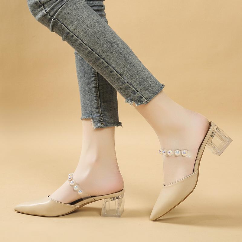 Women's Slippers Women 2024 New Summer Casual Transparent Slippers Wedges Shoes Ladies Platform Sandals