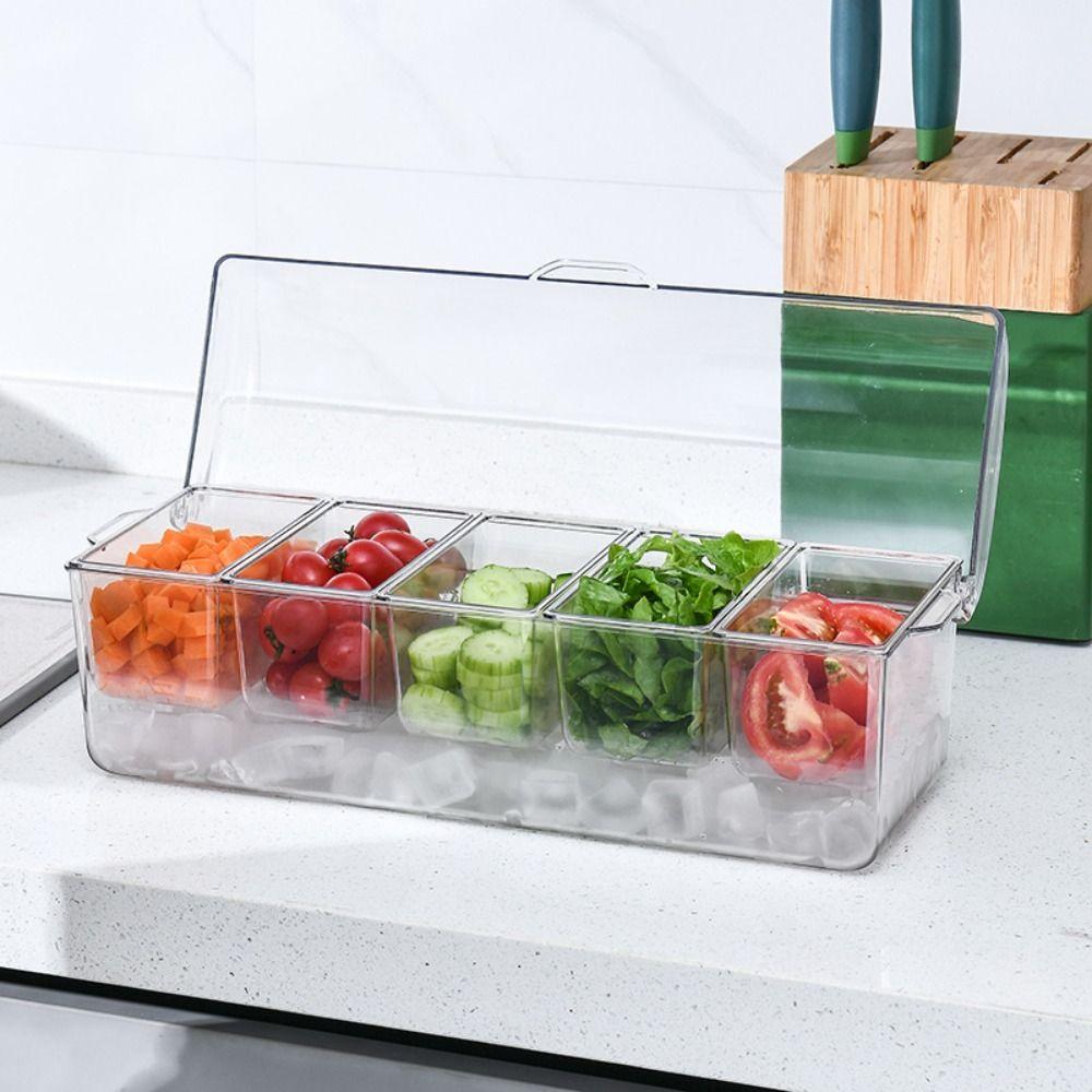 Detachable Fresh Iced Box Transparent Fridge Fruit Box Chilled Fruit Fresh-keeping Box