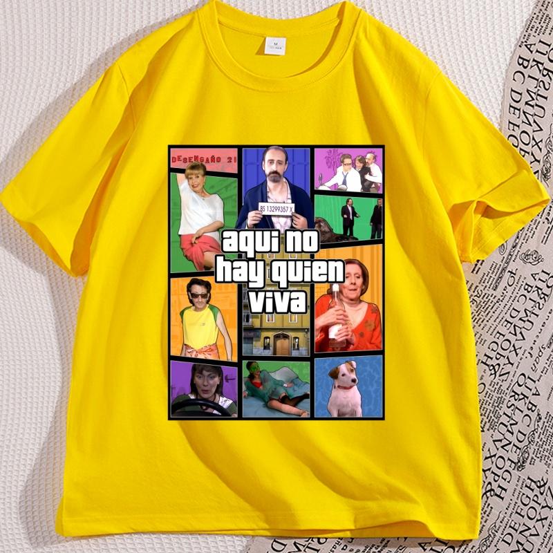 

Aqui No Hay Quien Viva Video Game Tshirts for Unisex Women Clothes Unisexs Printed Short Sleeve Casual Round Neck Tee Shirt Tops 4XL