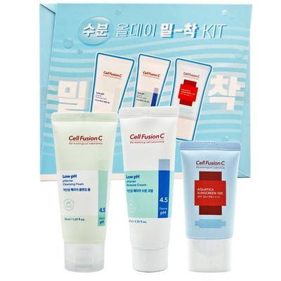 Moisture All Day Adhesion Kit Set Aquatica Sun 20ml + Cleansing Foam 50ml + Moisturizing Cream 40ml