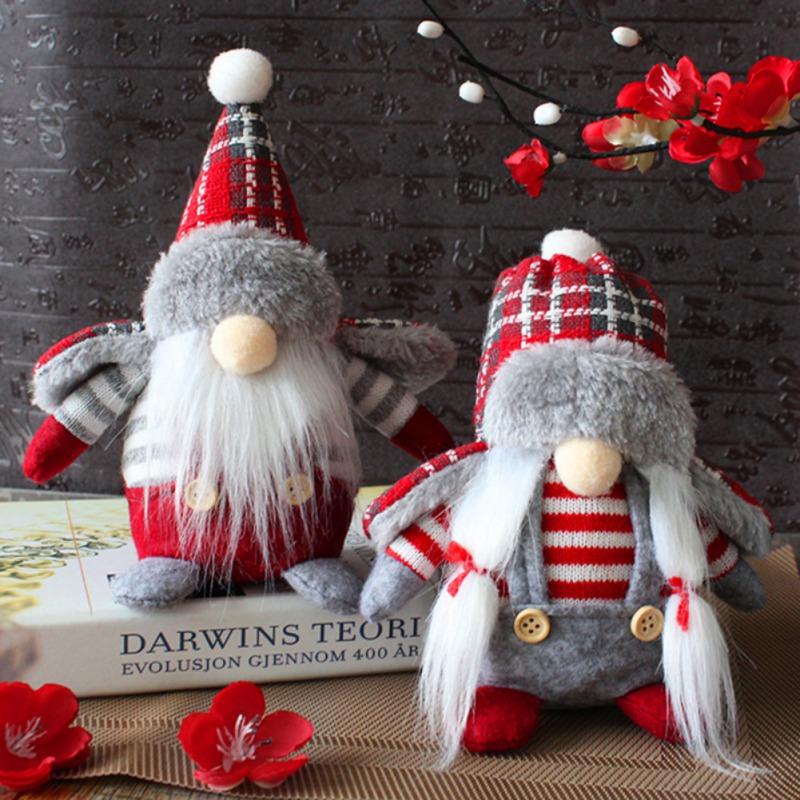 Christmas Gnome Santa Claus Christmas Doll Faceless Doll Rudolph Plush Gnome Doll Merry Christmas Decor New Year Gift Kids