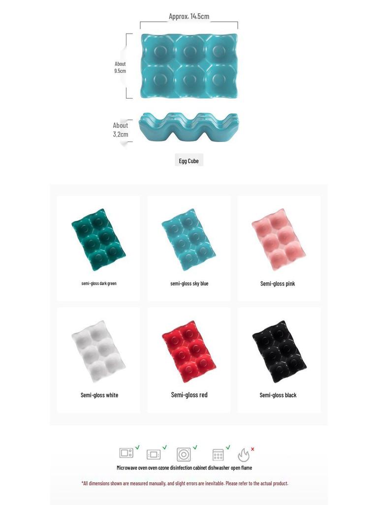 Ceramic Egg Holder Tray for Kitchen Tableware Supplies