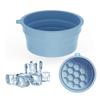 Collapsible Face Bowl with Built-in Ice Tray Eco-friendly Reusable Portable Silicone Ice Facial Folding Washbasin
