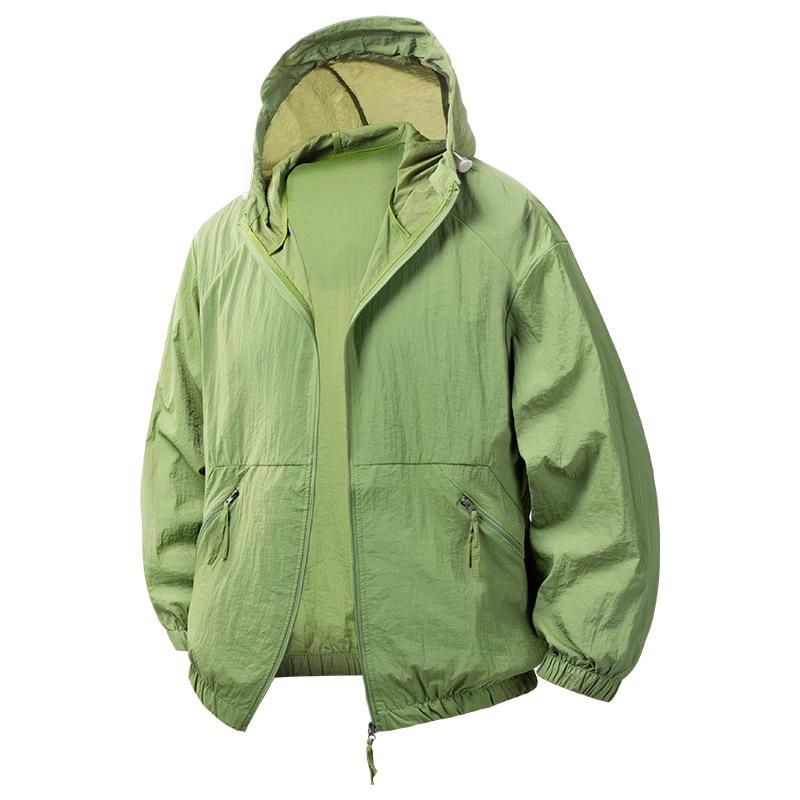 

2025 Ультратонкая мужская куртка для защиты от солнца для рыбалки – Дышащая летняя куртка-скин с капюшоном для пары M