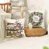 Easter Bunny Double sided Printed Cushion Cover Home Decoration Party Easter Egg Pillowcase Living Room Sofa Decoration Gift