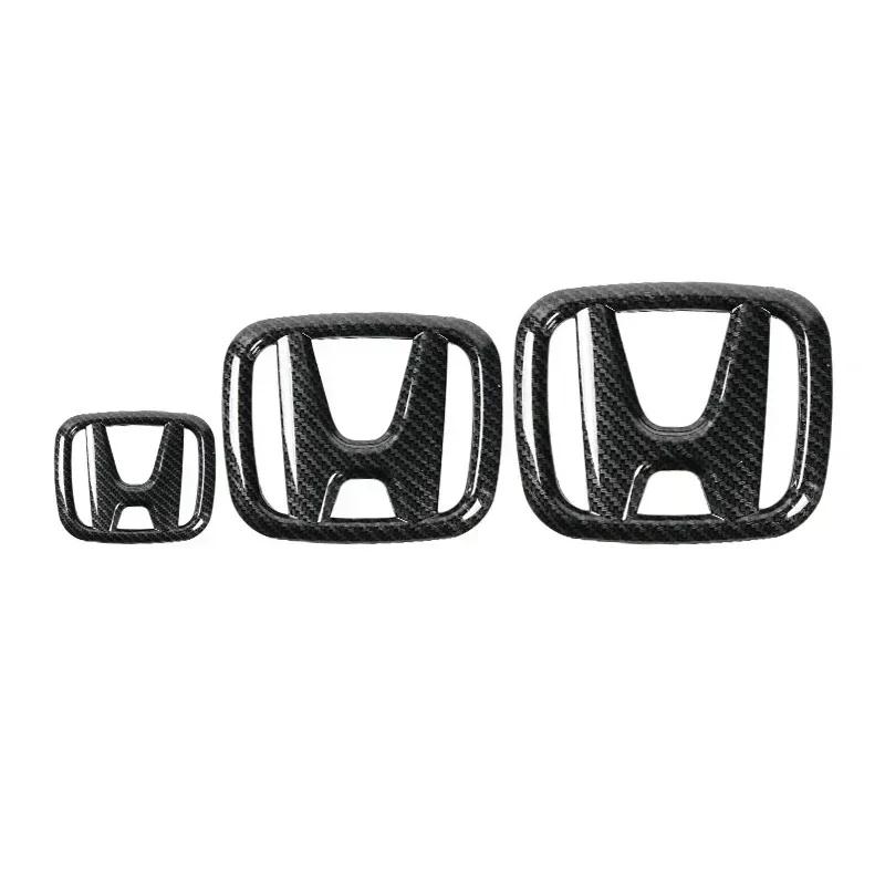 Honda Car Front & Rear Emblem Cover Sticker for City XR-V Civic Accord CR-V Inspire Envix Trunk Steering Wheel Center Badge ajl256