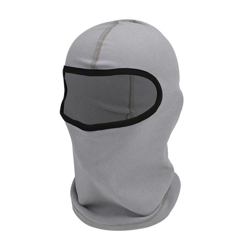 

Осень и зима холодостойкий уличный теплый удобный эластичный ветрозащитный холодостойкий лицевой щиток лыжный шлем-капюшон One size светло-серый