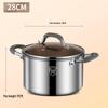 Extra-High 316L Stainless Steel Steamer Pot, Rivet-Free, Anti-Scald, Large Capacity for Porridge/Soup