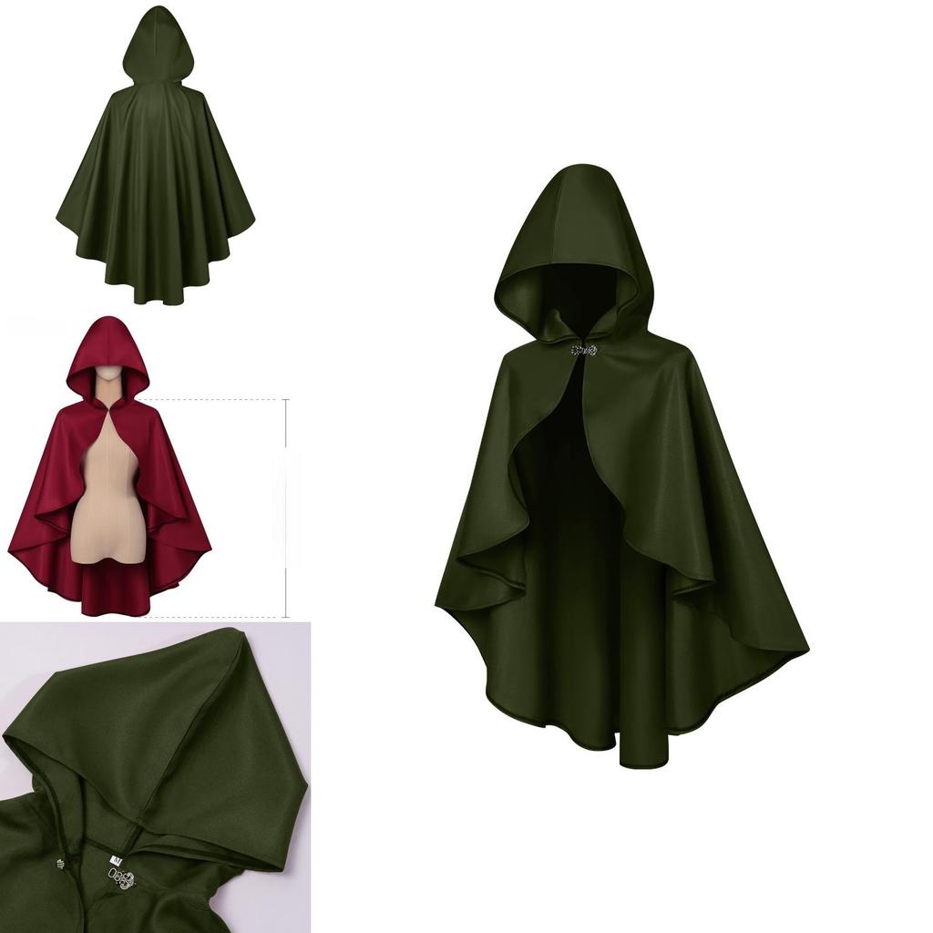 Halloween Vintage Umhang Aus Polyesterstoff Mittelalterliches Cape Für Bühnenauftritte