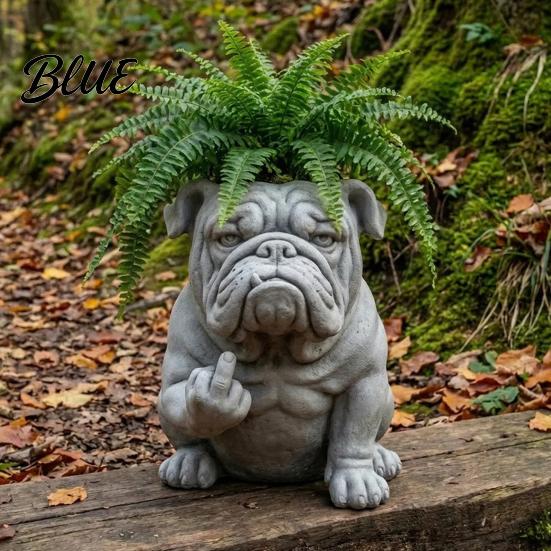 Pot de fleur décoratif d'intérieur Bouledogue Pot de fleur créatif avec un design d'attitude unique Pot de fleur accrocheur Décor de jardin Plante d'extérieur Nouveaux pots de fleurs