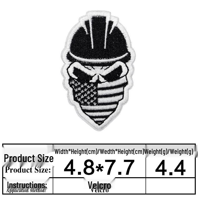 DIY Embroidered Badge Hook & Loop Patch Sticker with Brushed Surface