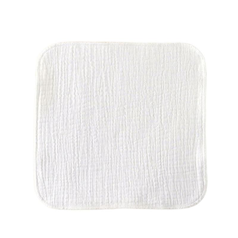 

Baby Square Towel Small Washcloth, Soft and Absorbent Burp Cloth 4-Layer Bib for Newborns Gentle Face Wash Towel 25x25cm