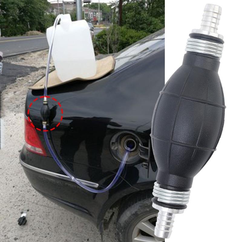 Car Hand Fuel Pump Auto Rubber Oiler 6/8/10/12mm Aluminum Interface Diesel Oil Transfer Pump Petrol Diesel Liquid Manual Pump