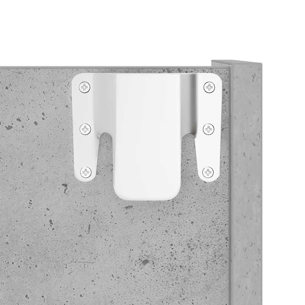 Wall Mounted Shoe Cabinet Concrete Grey 80 X 18 X 90 Cm Engineered Wood
