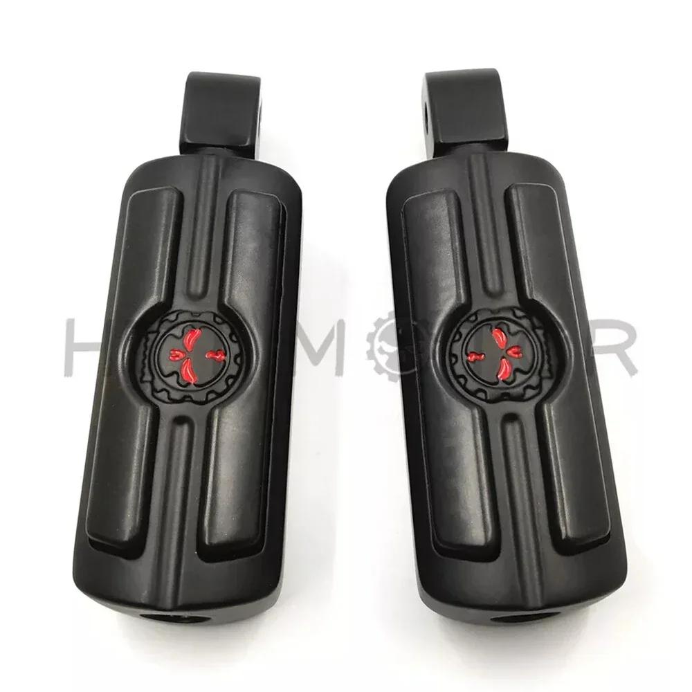 Motorcycle Accessories Gear Skull Footpegs For Passenger 2018-later Softail Fat Boy FLFB Fat Bob 2020-later LiveWire