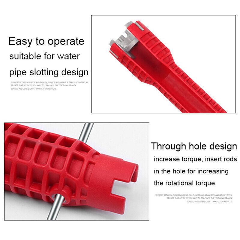 Nastavitelný klíč na umyvadlo 8 v 1 Vodovodní dřezový žlab Kohoutek Matice Nástroj na kohoutek Klíč do koupelny Koupelnový klíč, nástroj pro instalaci sanity, domácí použití