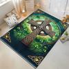 Celtic Cross with Shamrock Design Non-slip rug suitable for living room and bedroom sofas