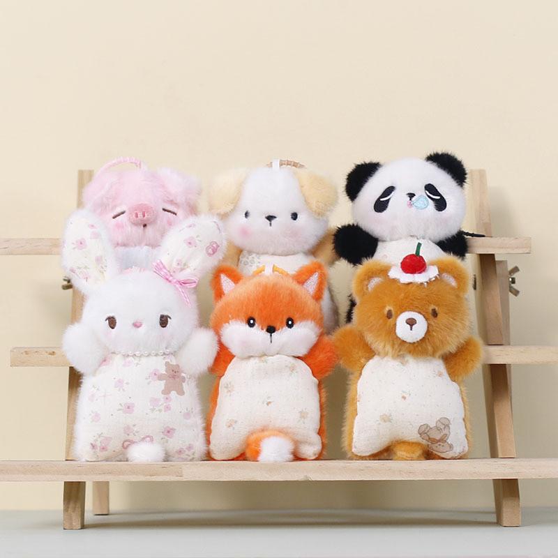 Plush Animal Keychain Panda And Bunny Toys For Bag Decor And Collectors