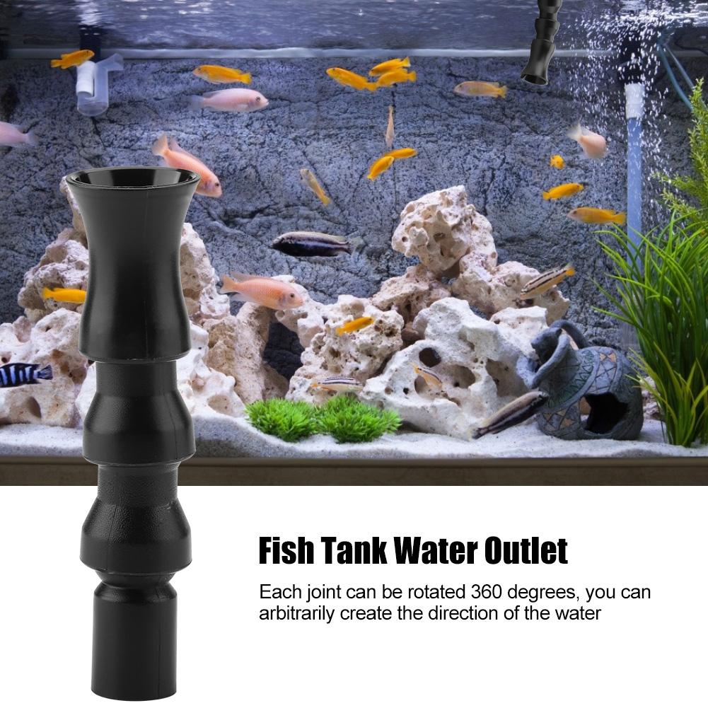 Kachní plochá tryska Flexibilní 360 stupňů Akvarijní akvárium Rotující trubice pro výstup vody