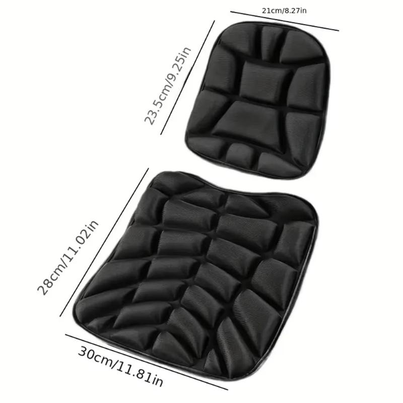 

2Pcs Motorcycle Fit For Seat Pad 3D Comfort Gel Cushion Fit For Seat Breathable Universal Shock Absorbing Fit For Seat Cover PU&1 чёрный