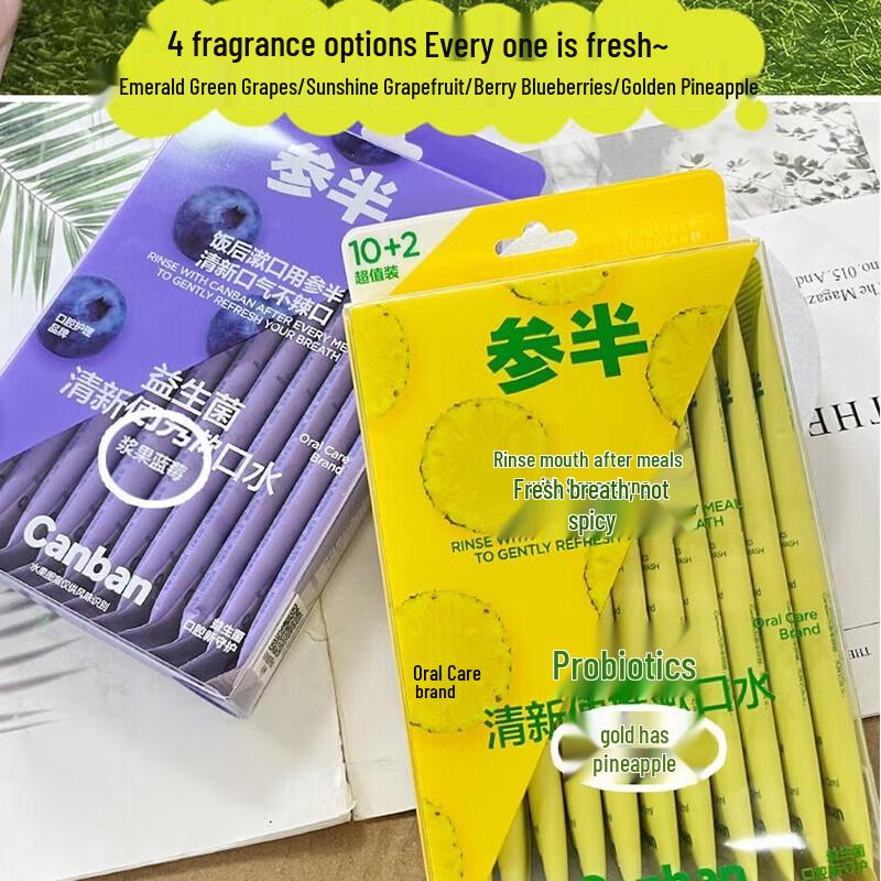 Semi-Half Probiotic Fresh Mouthwash, Berry Blueberry