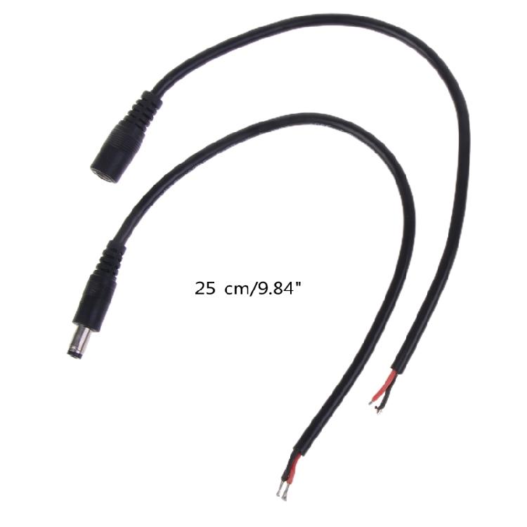1Set DC- 5521 Pigtail Barrel Plug Connector Cable, 2.1mm x 5.5mm 12V 10A 120W
