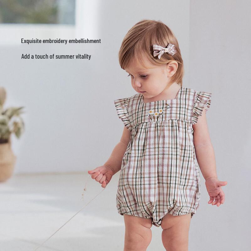 Babylove Gingham Summer Sleeveless Baby Bodysuit