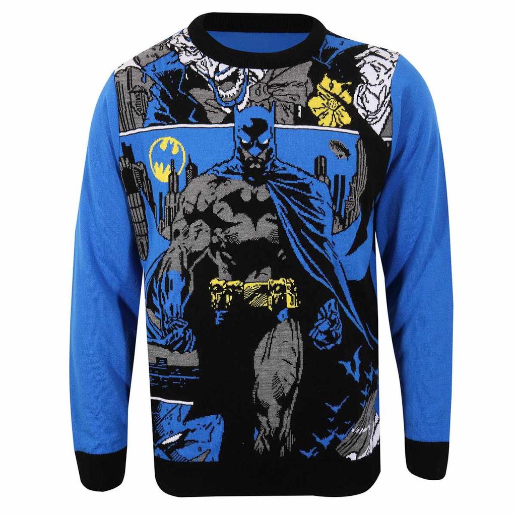 Batman Unisex Adult Manga Knitted Jumper