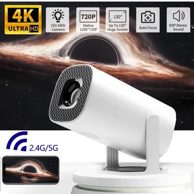 New P30 Smart Mini Projector Android 11 WiFi6 Support 4K 1080P BT5.0 Projector 1280*720P Home Cinema Portable Outdoor Projector