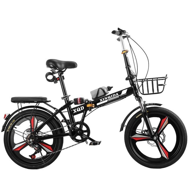 20/22-Inch Foldable Portable Bike with Variable Speed & Shock Absorption for Adults and Children