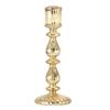 Candle Stick Holders Tapers Candle Holders Ribbed Glass Candlestick Holders with Wide Round Base for Dining Table Shelf Display, Home Accent, and